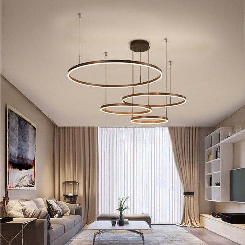 Lustre circulaire moderne LuxeGlow avec design infini