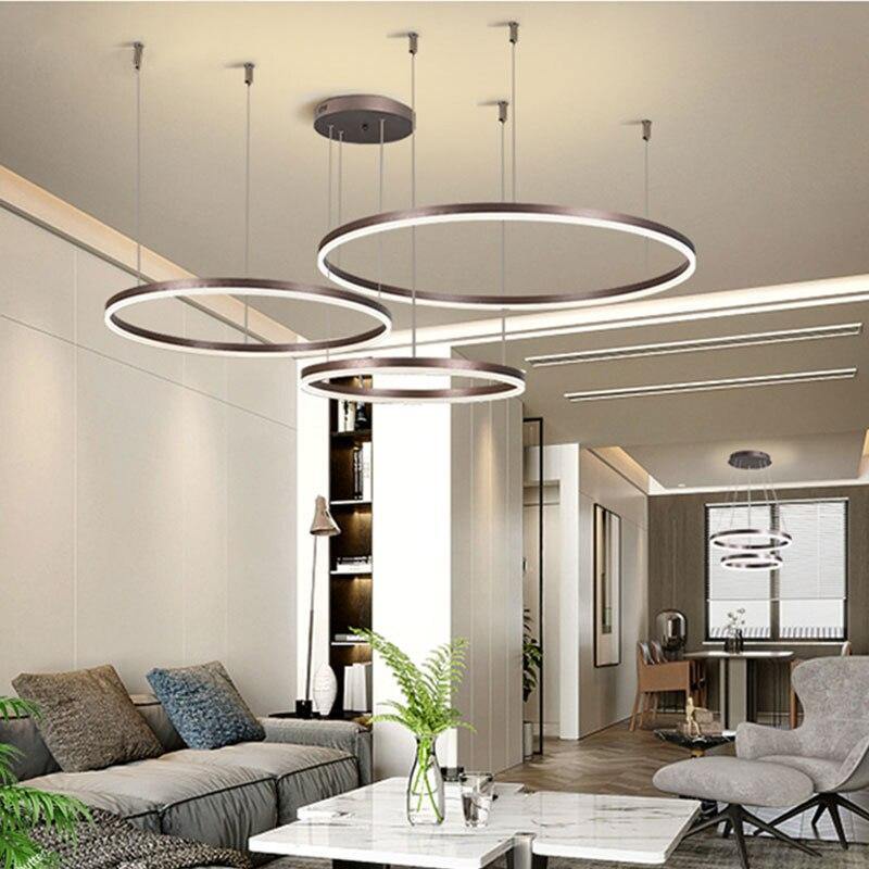 Lustre circulaire moderne LuxeGlow avec design infini