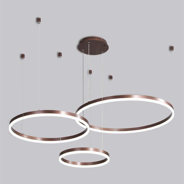 Lustre circulaire moderne LuxeGlow avec design infini