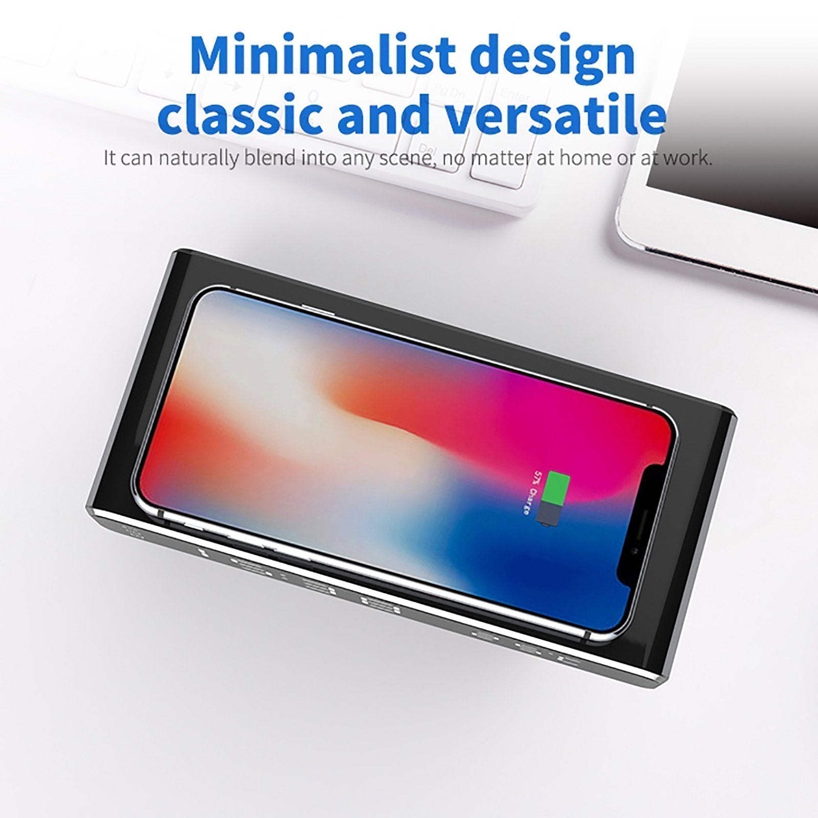 Réveil multifonction AstraLume ClockCharge avec chargeur sans fil