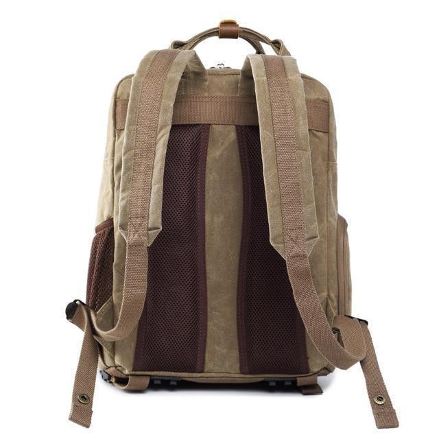Rivelo Voyager Camera Backpack In Waxed Canvas Waterproof
