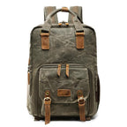 Rivelo Voyager Camera Backpack In Waxed Canvas Waterproof