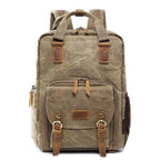 Rivelo Voyager Camera Backpack In Waxed Canvas Waterproof