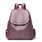 Vintage Leather Women's Backpack - Isabella