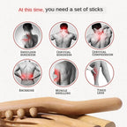 Avela Round Beech Wood Massage Scraper Handheld Home Tool