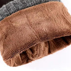 Guanti in pelle con polsini in cashmere per il freddo inverno