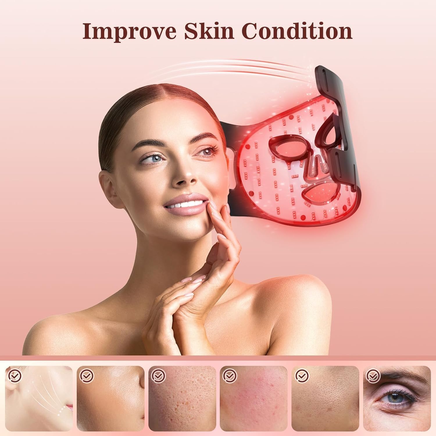 Glow Ritual – Hands-Free LED Light Therapy Mask for Radiant, Healthier-Looking Skin