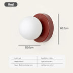 Nordische G9 Glas-Wandleuchte Minimalistisches Schlafzimmerwandleuchte