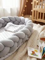 Breathable Bionic Baby Nest with Braided Bumper