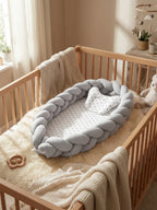 Breathable Bionic Baby Nest with Braided Bumper