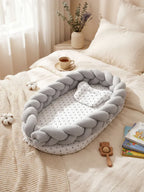 Breathable Bionic Baby Nest with Braided Bumper