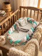 Breathable Bionic Baby Nest with Braided Bumper