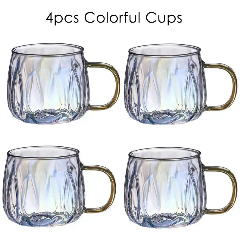 Juego retro de jarra y taza con tapa de acero inoxidable para bebidas calientes y frías