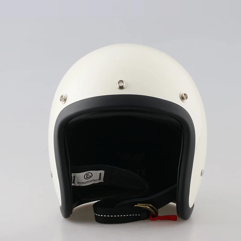 Casco Moto Retrò VesperRyder, Stile Senza Tempo, Certificato ECE E DOT