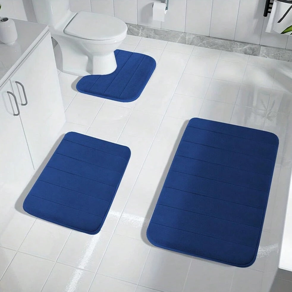 Tapis de bain en mousse à mémoire de forme CloudStride 3 pièces antidérapants