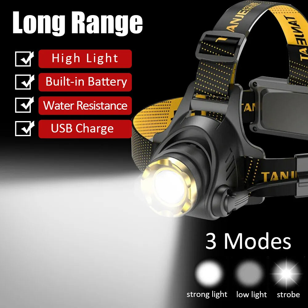 ApexVolt Pro 990000LM otsalamppu ladattava taktinen valo