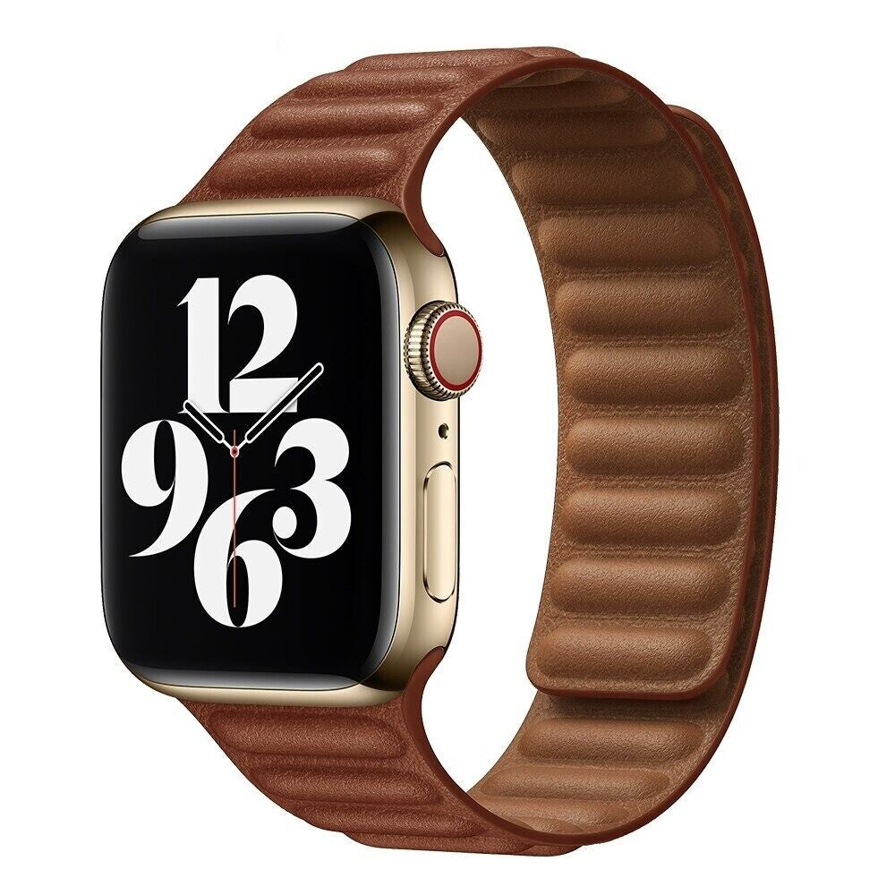 Kerrin Magnetic Leather Link Band Compatible With Apple Watch