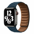 Kerrin Magnetic Leather Link Band Compatible With Apple Watch