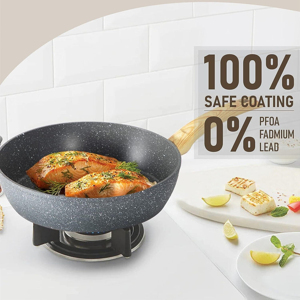 12-Piece Granite Nonstick Cookware Set For Home Chefs