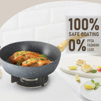 12-Piece Granite Nonstick Cookware Set For Home Chefs