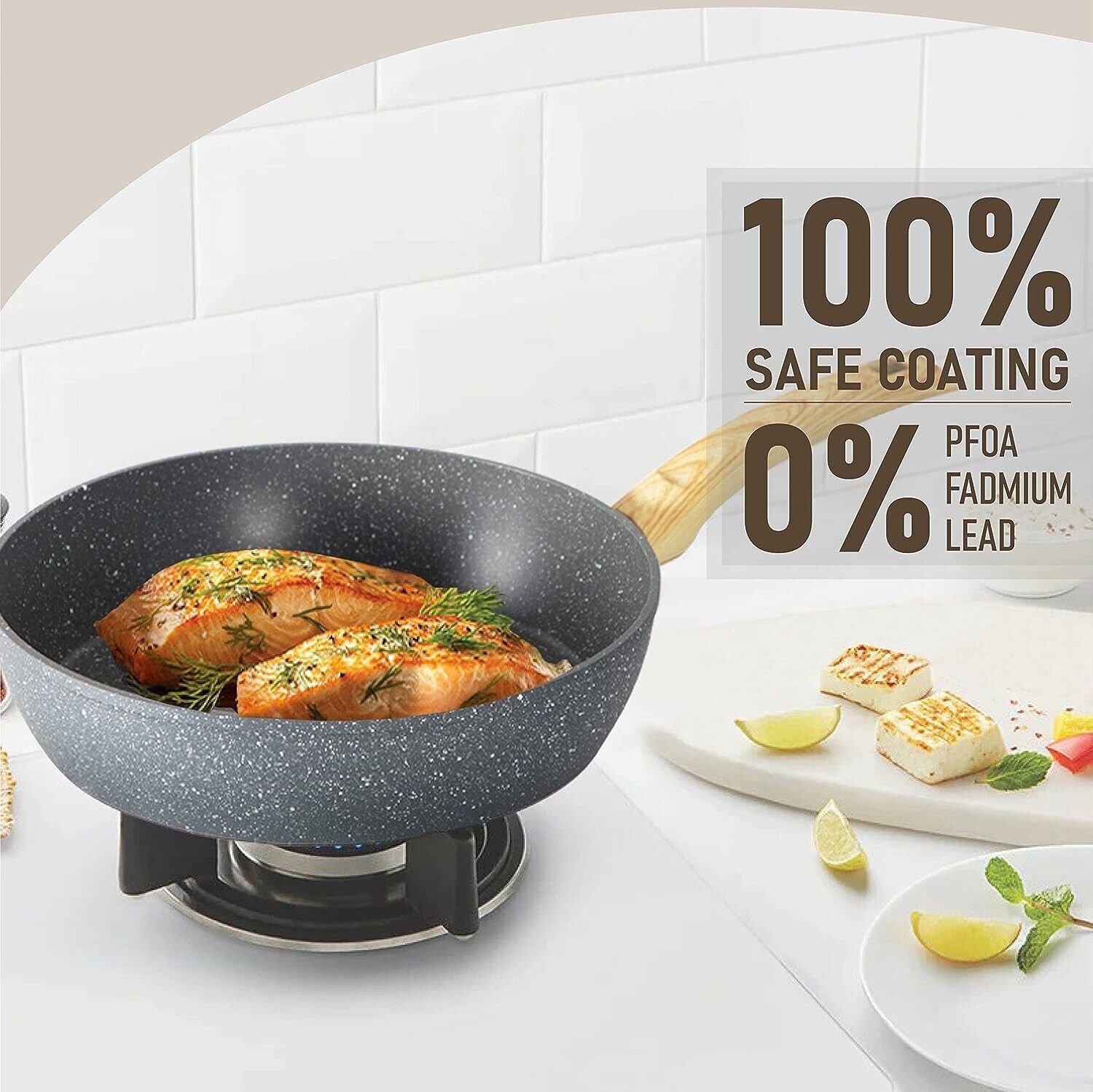 12-Piece Granite Nonstick Cookware Set For Home Chefs