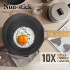 12-Piece Granite Nonstick Cookware Set For Home Chefs