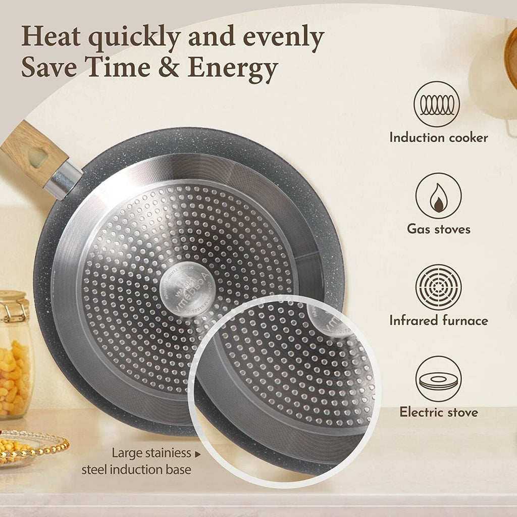 12-Piece Granite Nonstick Cookware Set For Home Chefs