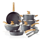 12-Piece Granite Nonstick Cookware Set For Home Chefs