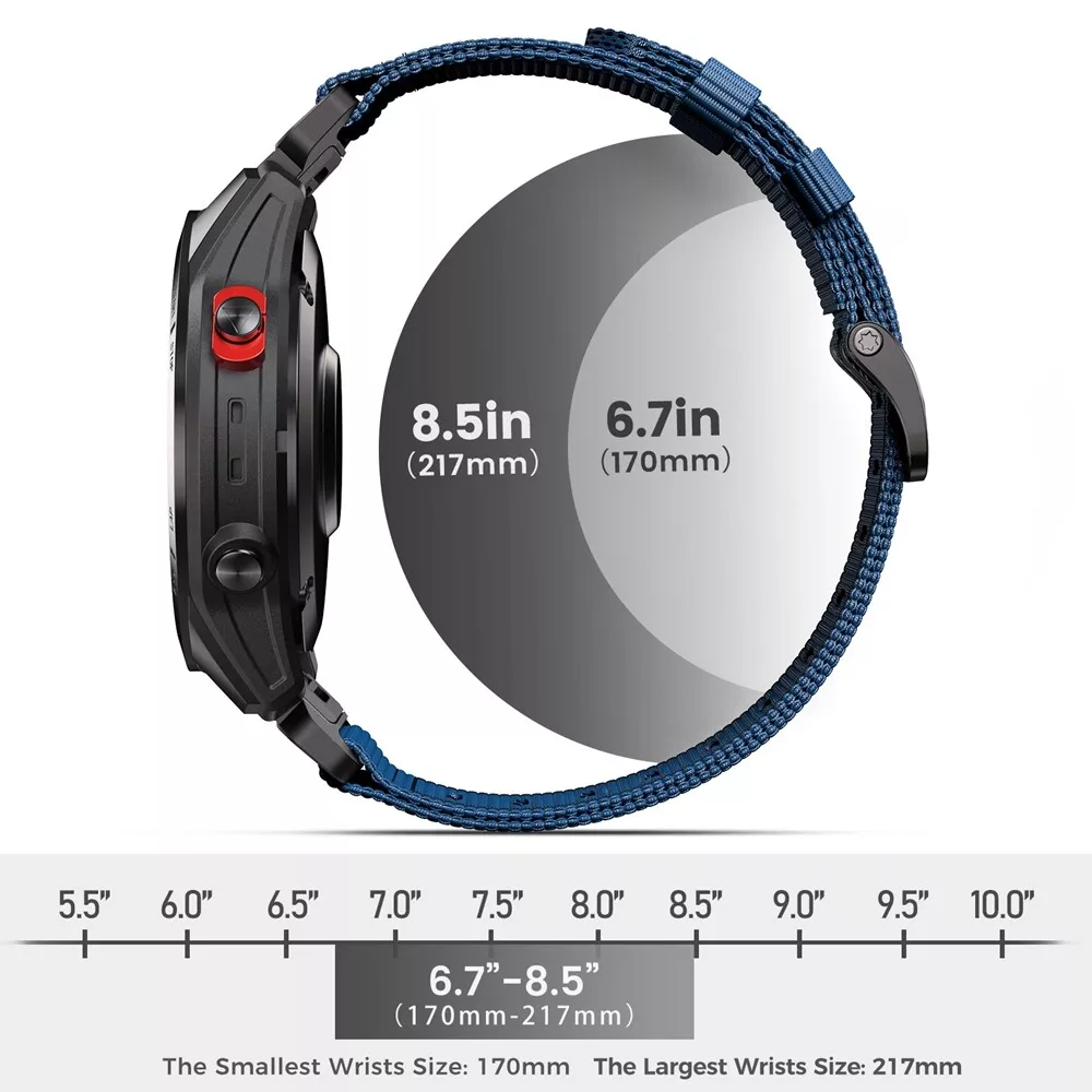 Brățară tactică din nailon Rivaro pentru seria Garmin Fenix 5, 5X Plus, 6X, 6 Pro, 7, 7X, 8