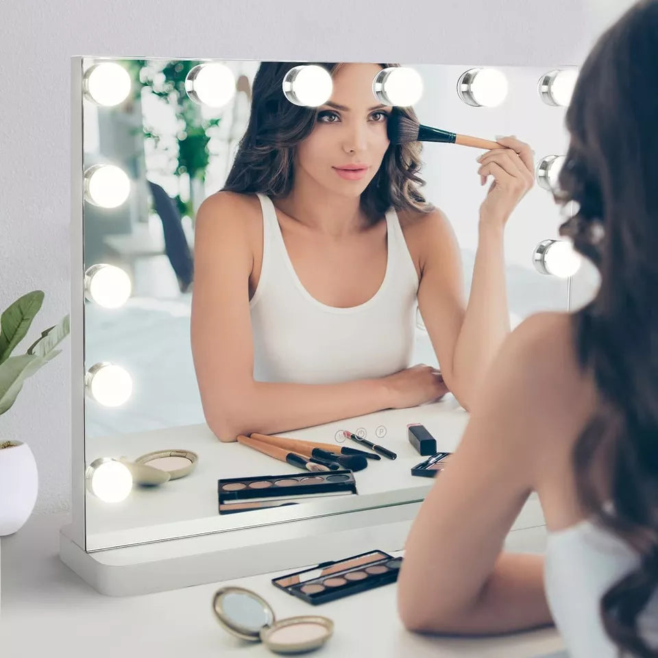 Hollywood Makeup Mirror With Dimmable LED Lighting For Flawless Looks