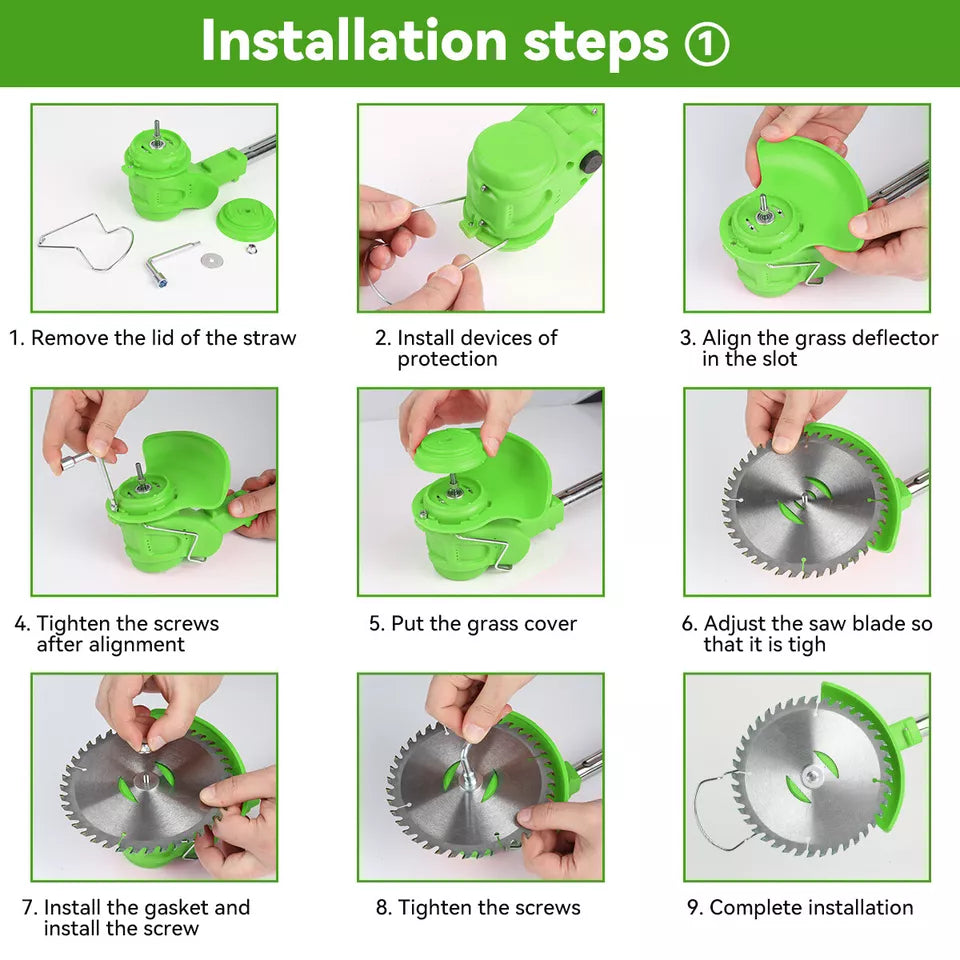 VerdaPro 24V Cordless Trimmer For Lawn Edges 18,000 RPM