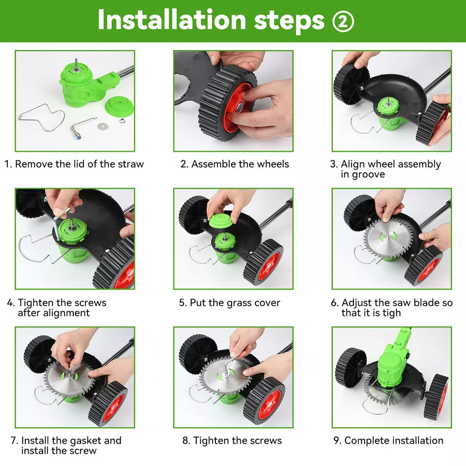 VerdaPro 24V Cordless Trimmer For Lawn Edges 18,000 RPM