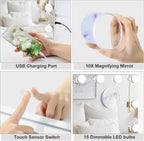 Hollywood Makeup Mirror With Dimmable LED Lighting For Flawless Looks