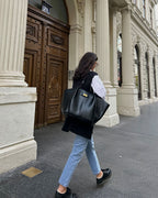 Borsa in pelle vegana per esperienza di shopping oversize