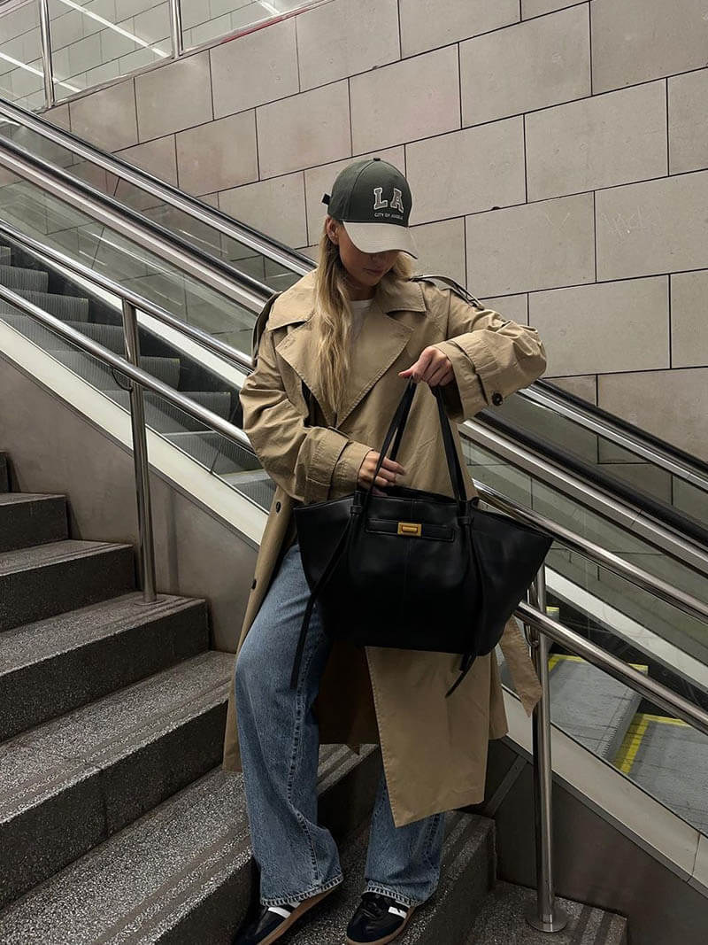 Borsa in pelle vegana per esperienza di shopping oversize