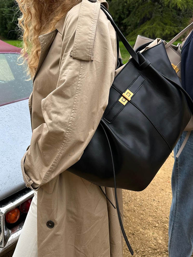 Borsa in pelle vegana per esperienza di shopping oversize