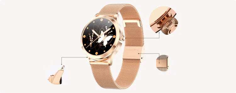 AstraNova Luxe Women's Smartwatch With Crystal Screen For Health Monitoring