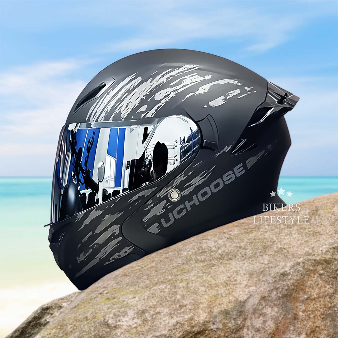 Casco FlipGuard Aprobado por DOT con Doble Lente para Motociclistas