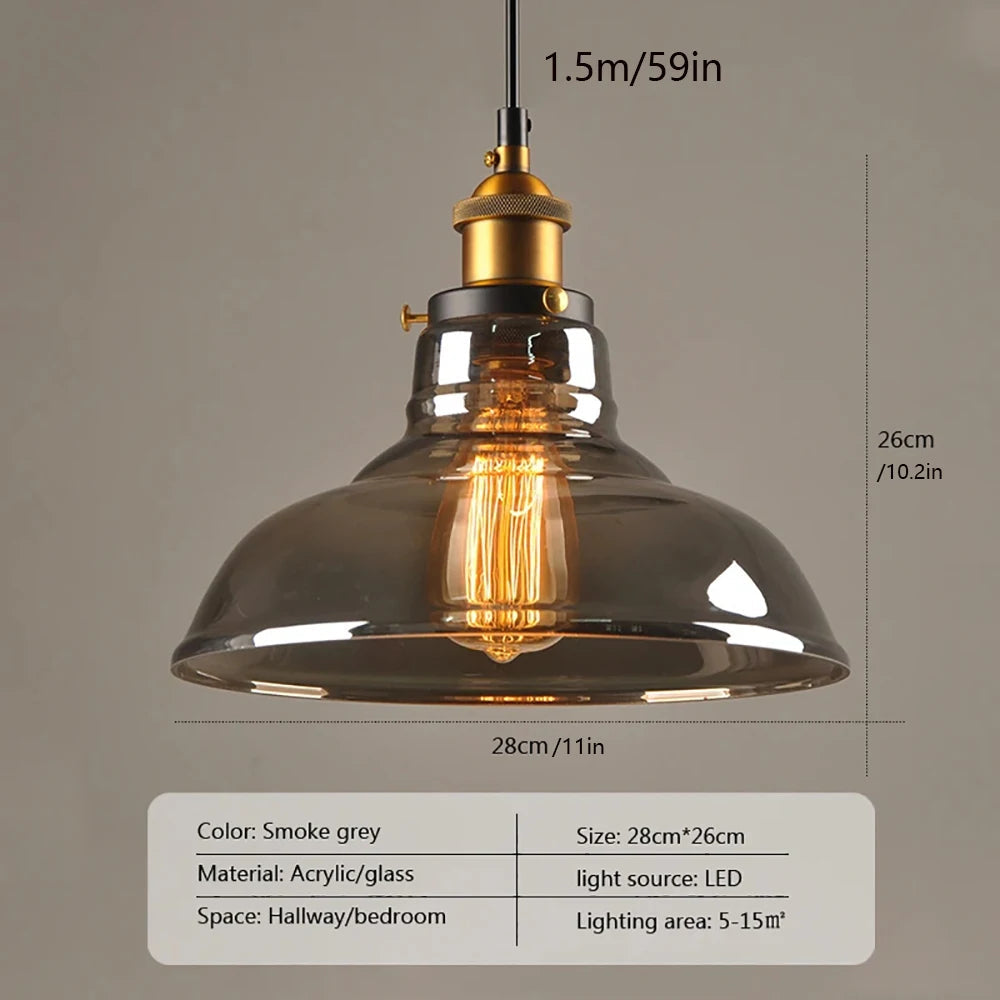 NovaGlass Vintage Pendant Light For Home Interiors And Living Spaces