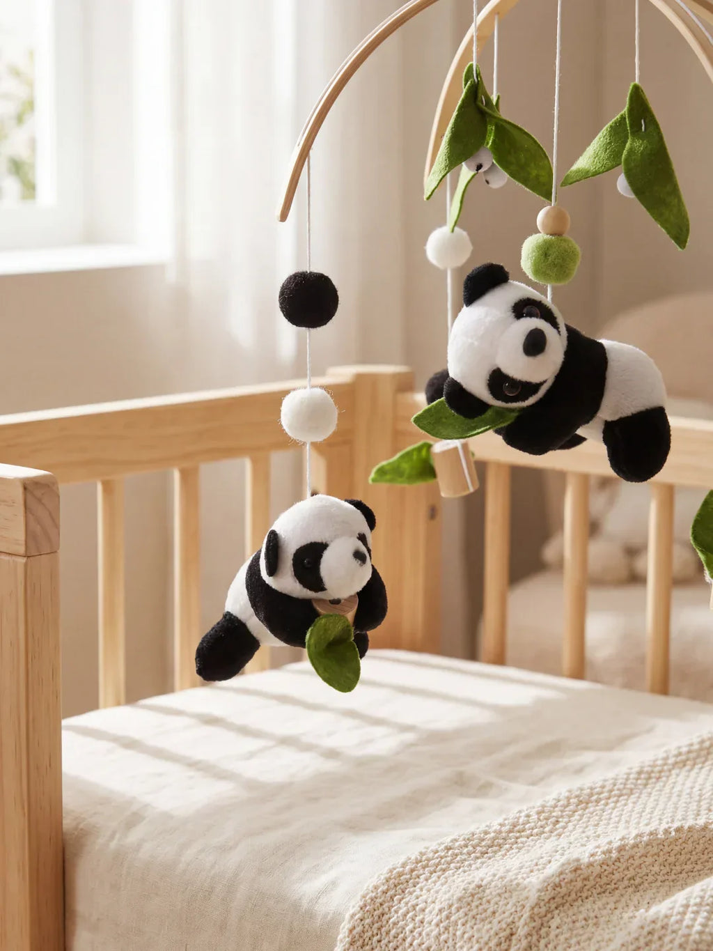 Compact Wooden Baby Mobile & Support Arm Set