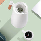 LumaTemp Thermal Jug Featuring Wooden Handle And Temperature Readout