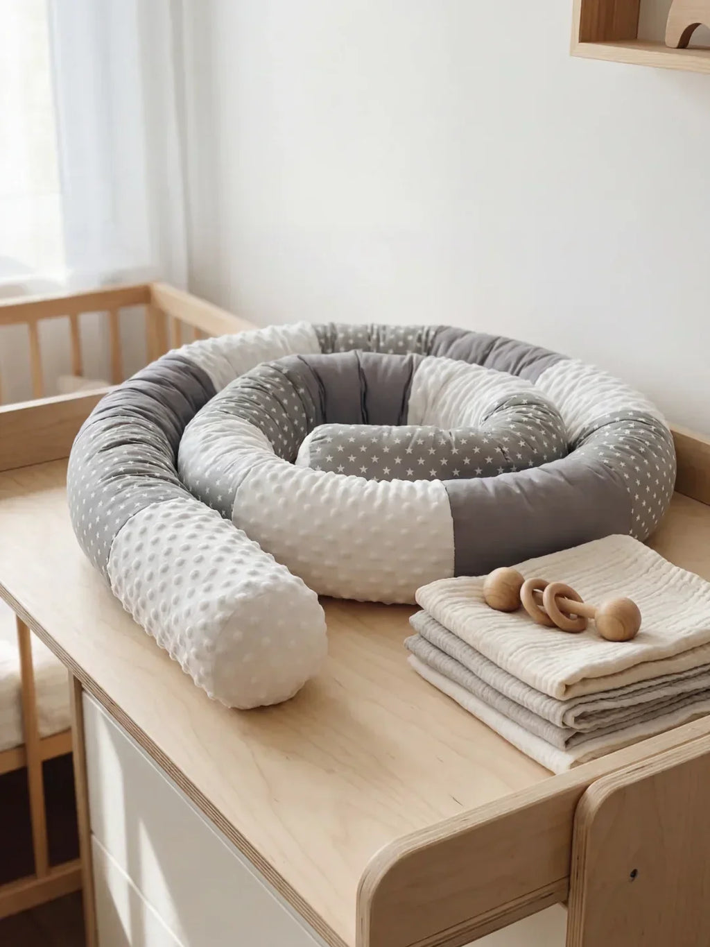 Premium Cotton and Velvet Baby Bed Bumper
