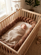 3-Strand Solid Color Baby Bumper with Ties