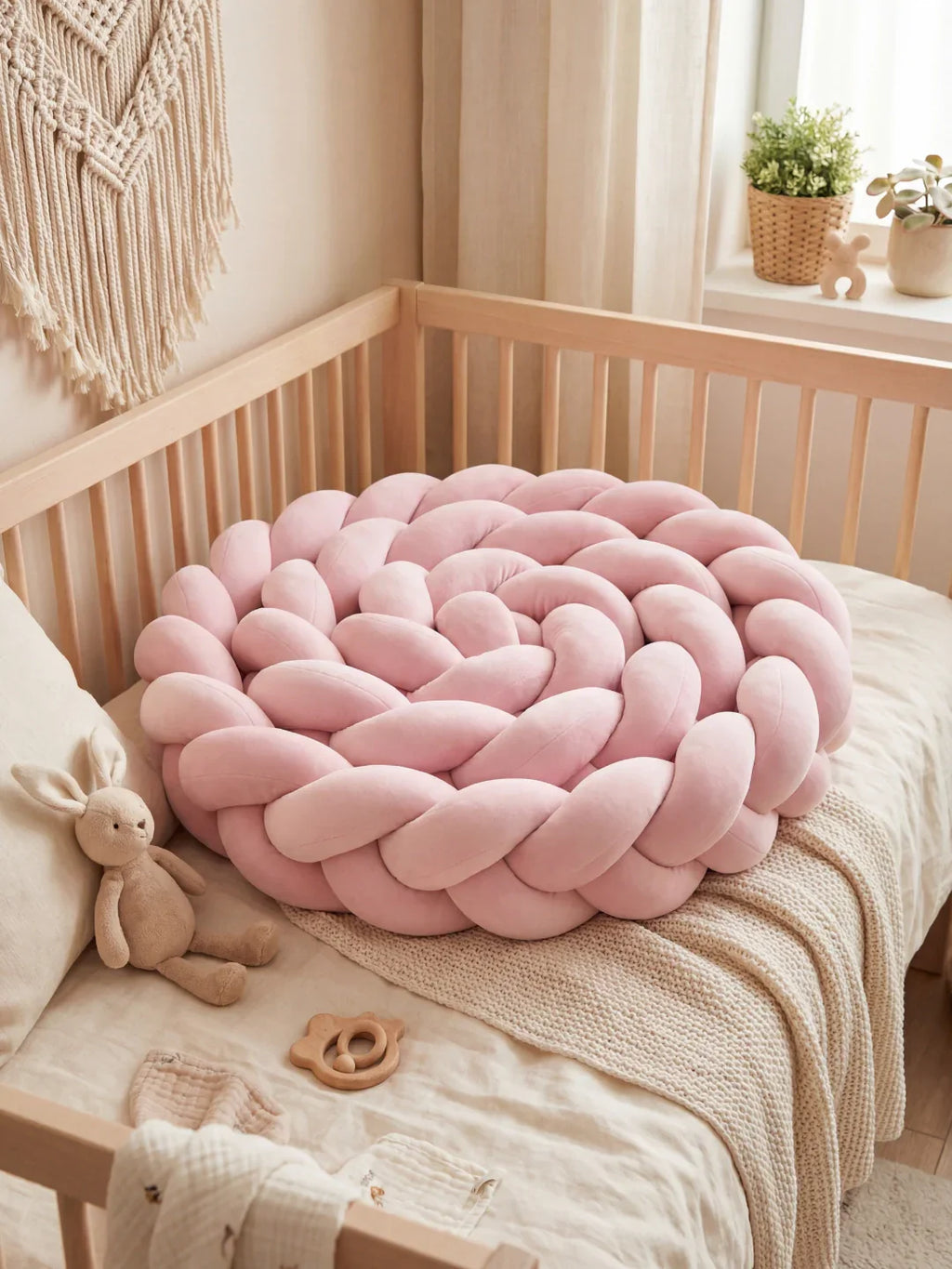3-Strand Solid Color Baby Bumper with Ties