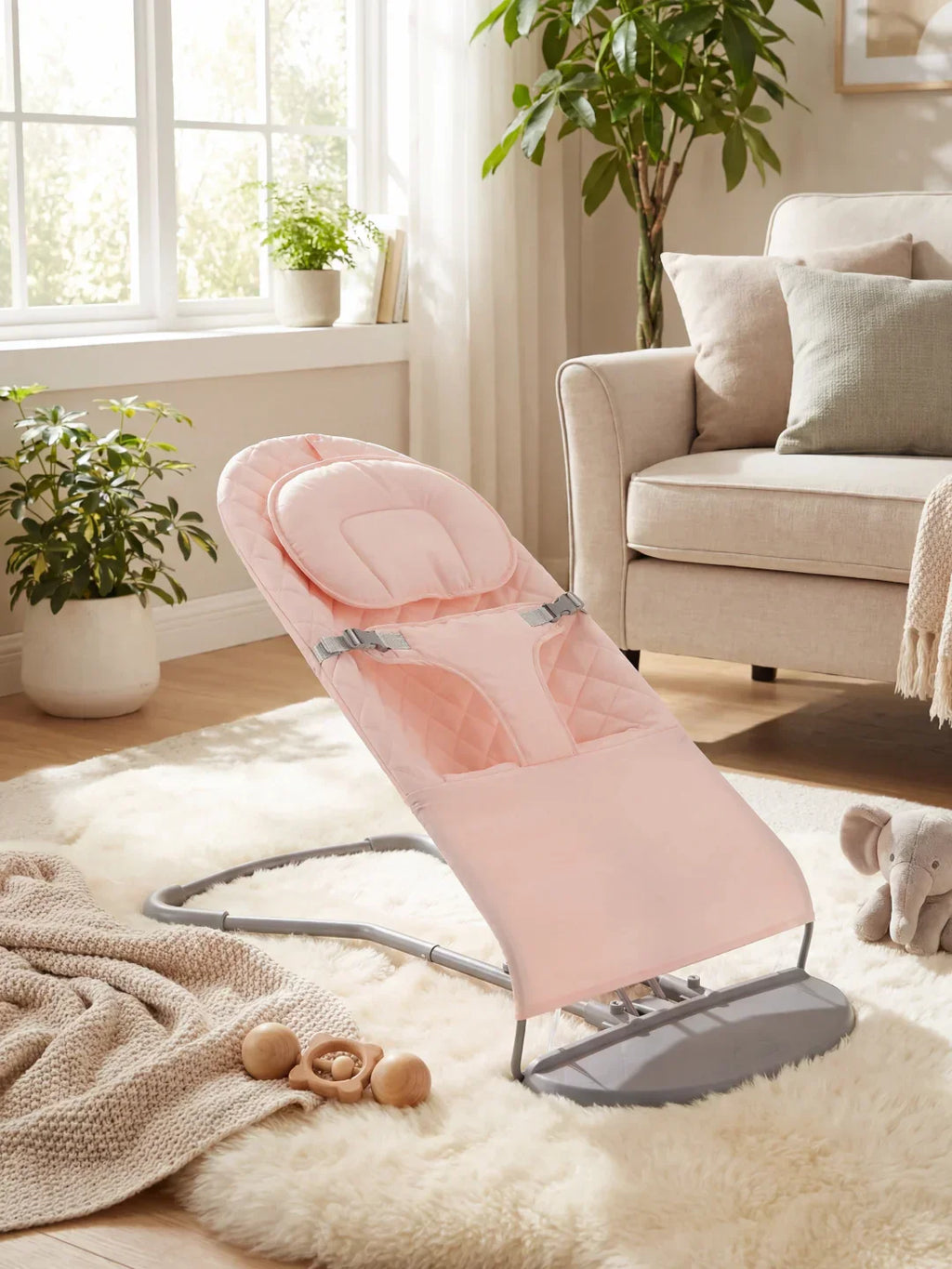 Foldable Ergonomic Baby Bouncer Seat