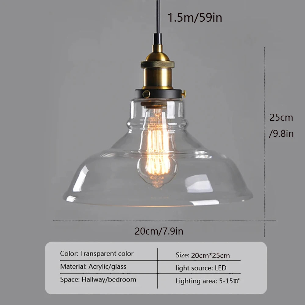 NovaGlass Vintage Pendant Light For Home Interiors And Living Spaces