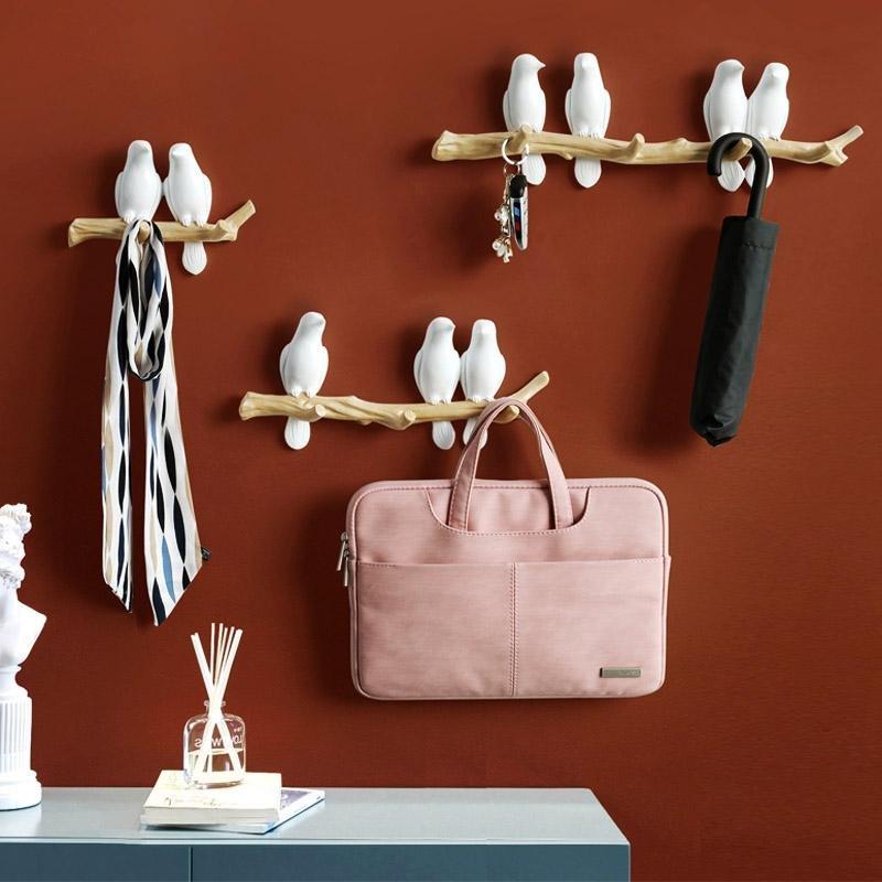 Liora Birds On Branch Resin Wall Coat Hook Decor Accent