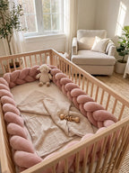 3-Strand Solid Color Baby Bumper with Ties