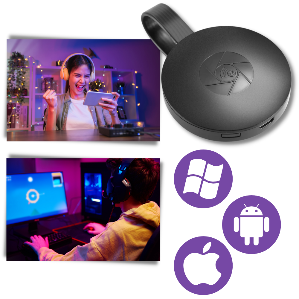 HDMI Dongle for Phone Mirroring and Smart TV Streaming