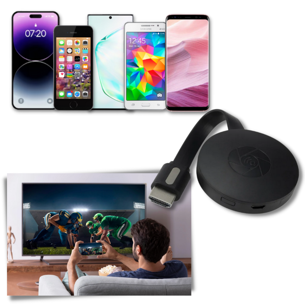 HDMI Dongle for Phone Mirroring and Smart TV Streaming